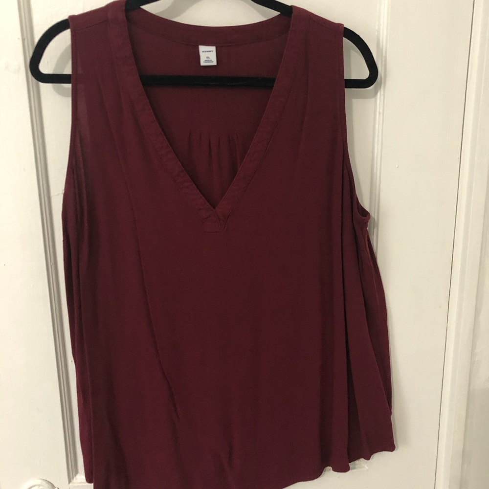Dark red blouse